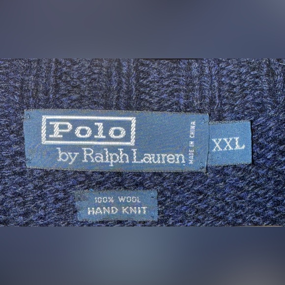 Polo Ralph Lauren Vintage 90’s RARE Star ⭐️ Hand Knit Wool Sweater,Size-XXL - Picture 6 of 8